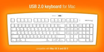 USB 2.0 Keyboard White Mac U.K. Layout