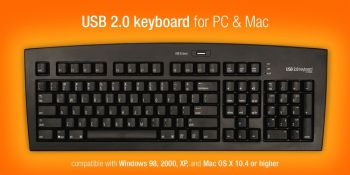 USB 2.0 Keyboard Black PC/Mac U.K. Layout